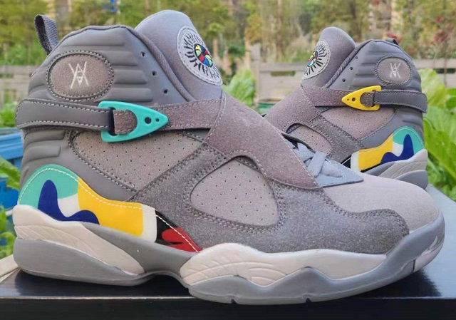 Air Jordan Retro 8 VIII Grade AAA Grey - Click Image to Close